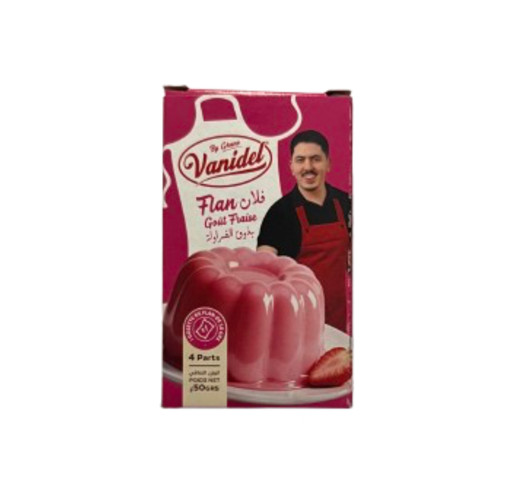 Flan Vanidel By Ghano – Goût fraise – 50g