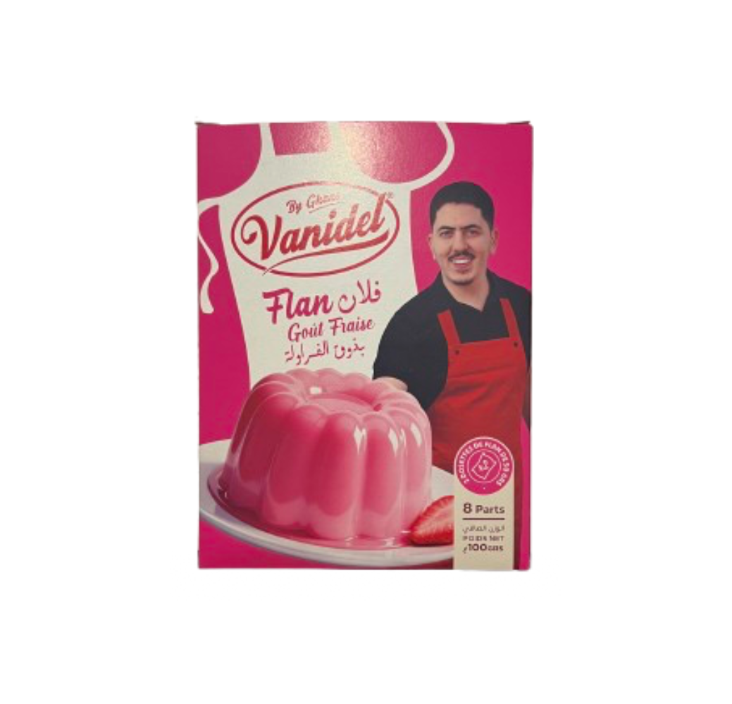 Flan Vanidel By Ghano – Goût fraise – 100g