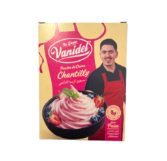 Poudre de crème chantilly Vanidel By Ghano – Goût fraise – 100g