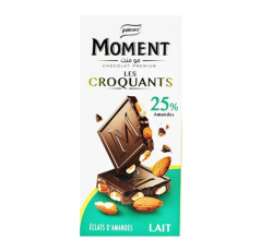 Chocolat au lait Moment – Les Croquants 25% – amandes entières