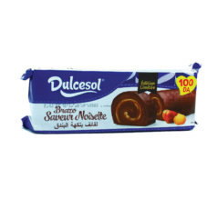 Génoise fourrée Dulcesol Brazo – saveur Noisette – 180g