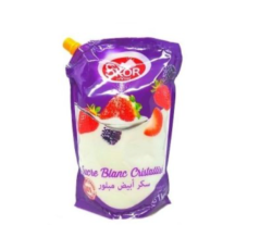 Sucre blanc cristallisé Skor – 1kg – avec verseur
