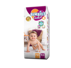 Couches bébé BIMBIES -CONFORT – N4- 40pcs