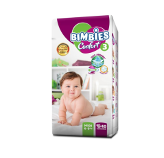 Couches bébé BIMBIES- CONFORT – N3 – 40pcs