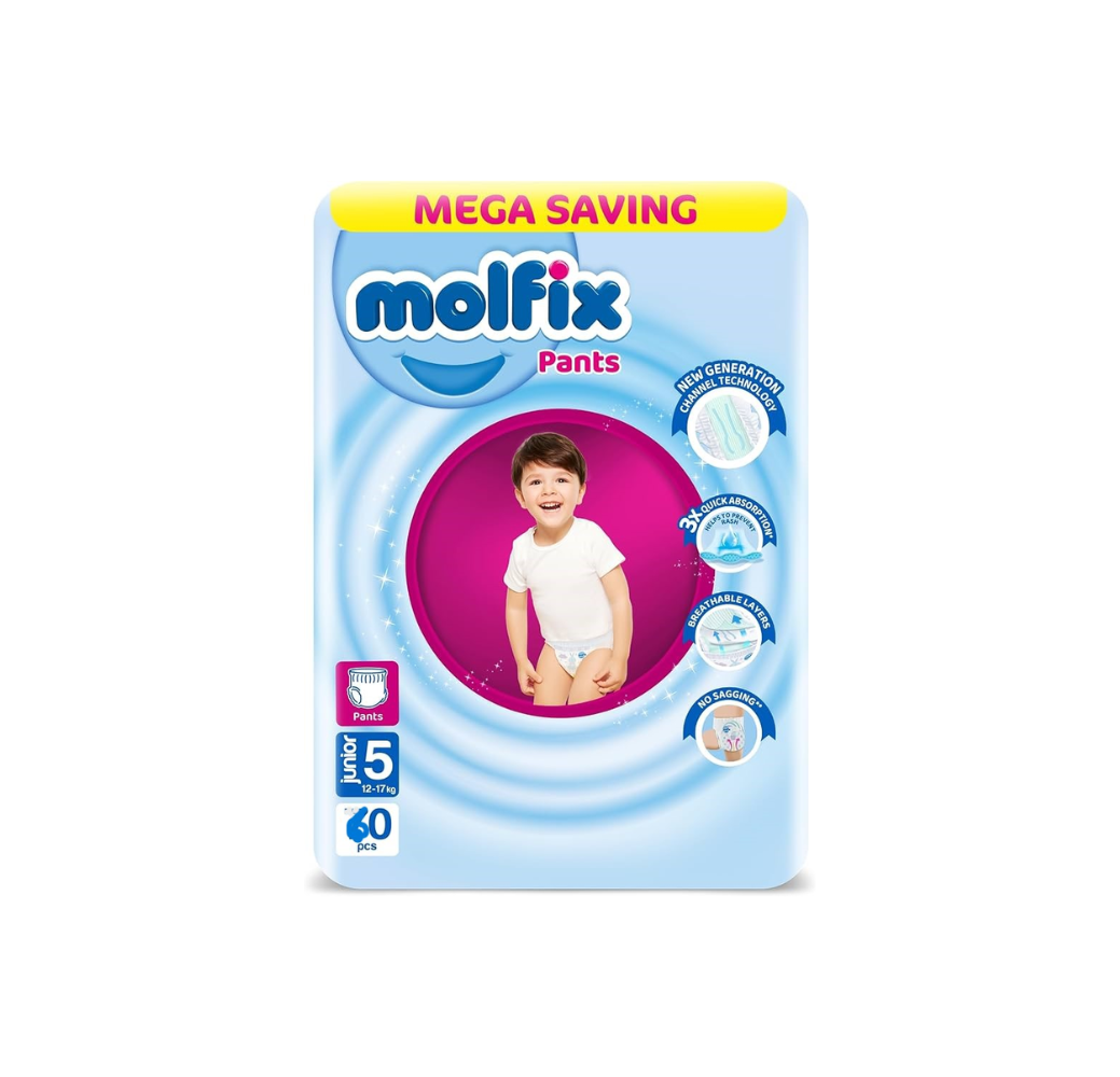 Couches culottes bébé Molfix Pants – N5 – 60pcs
