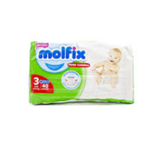 Couches culottes bébé Molfix Pants – N3 – 40pcs