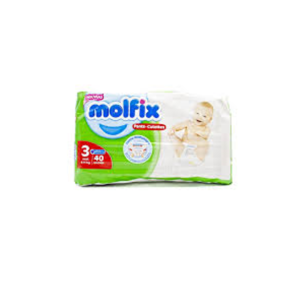 Couches culottes bébé Molfix Pants – N3 – 40pcs