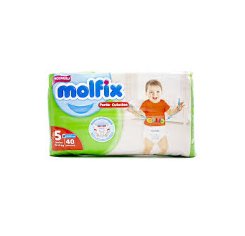 Couches culottes bébé Molfix Pants – N5 – 40pcs