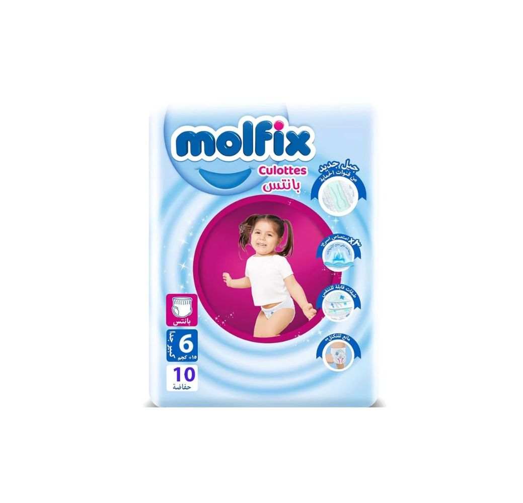 Couches culottes bébé Molfix Pants – N6 – 10pcs
