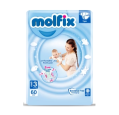 Couches bébé Molfix – N3 – 60pcs