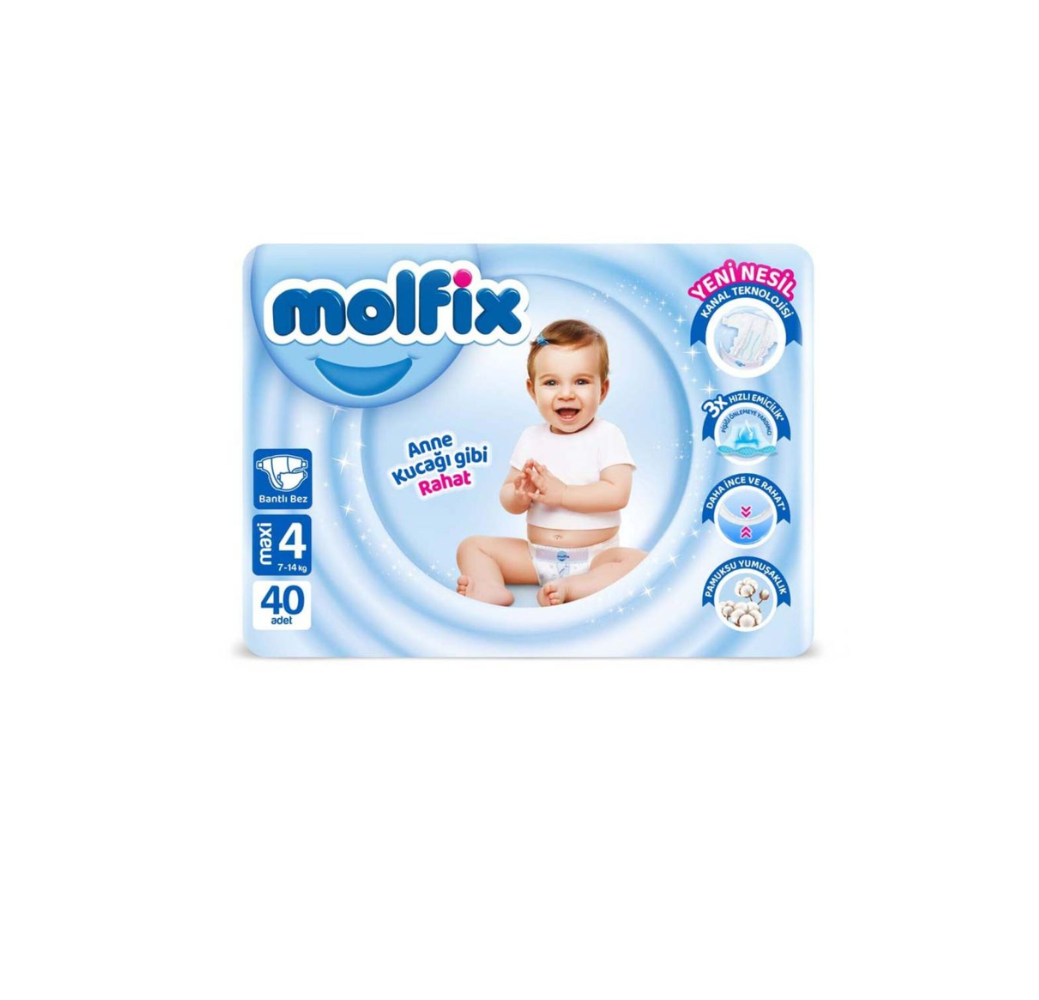 Couches bébé Molfix – N4 – 40pcs