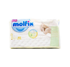 Couches bébé Molfix – N1 – nouveau-né – 40pcs