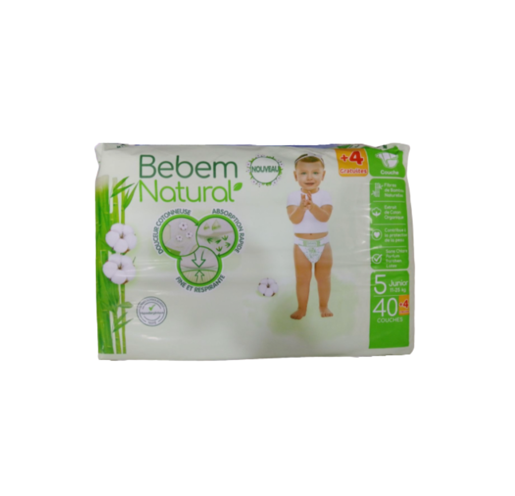 Bebem Natural N5 11-25 KG (40 PC+4 Gratuites)