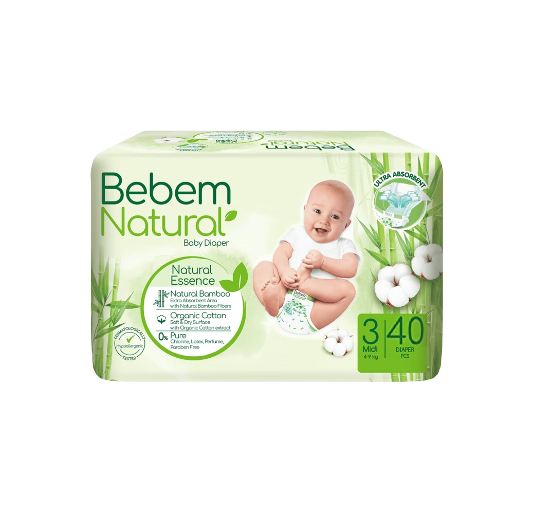 Bebem Natural N3 4-9 KG (40 pièces )