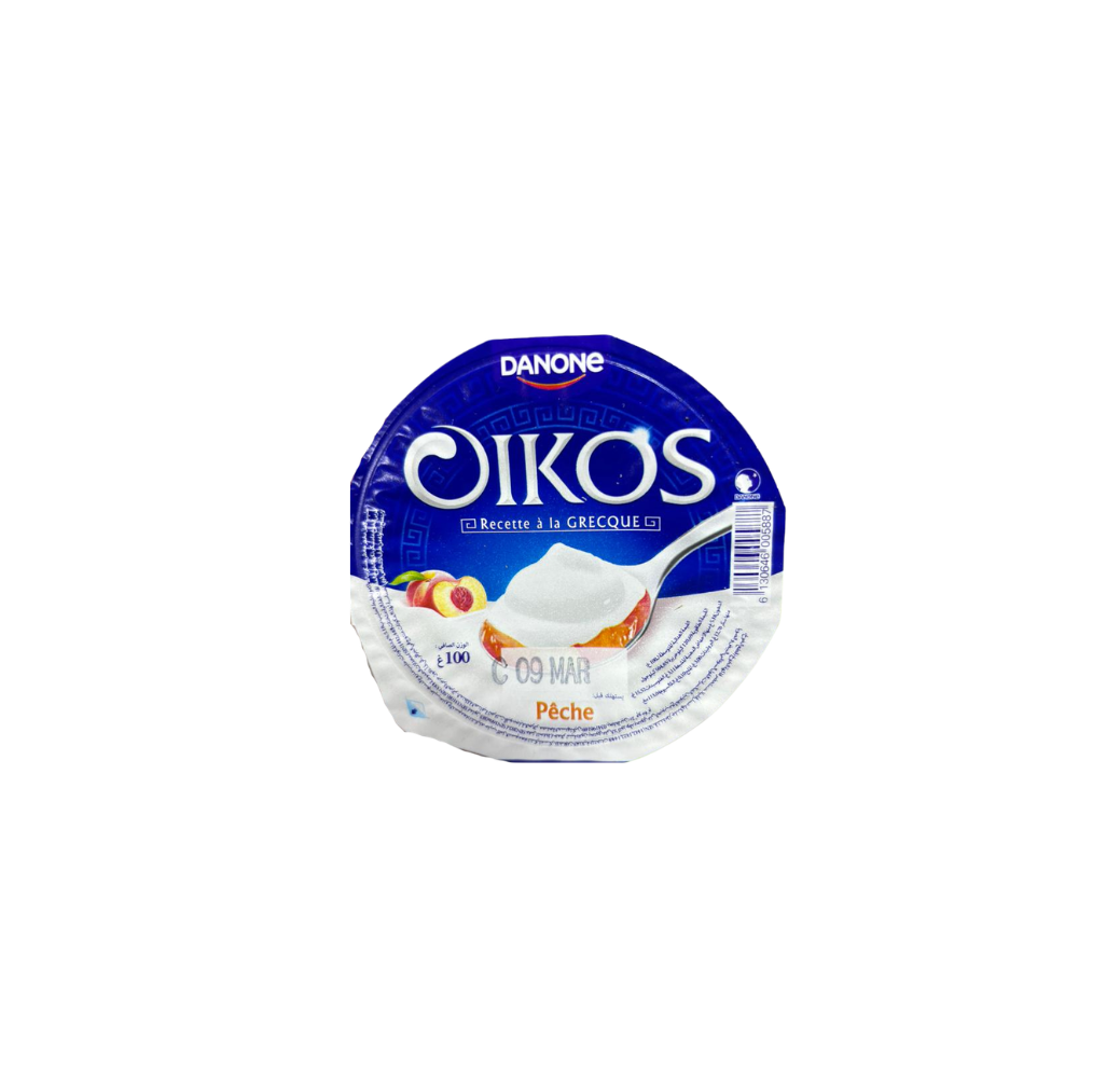 Yaourt Pot Danone Oikos Peche