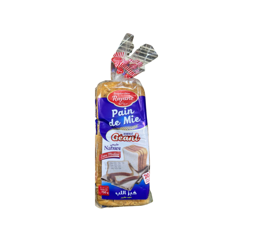 Rayane Pain De Mie Géant Nature 750g