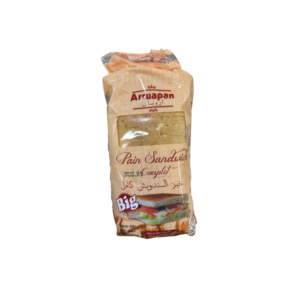Arruapan Pain Sandwich Complet 650g