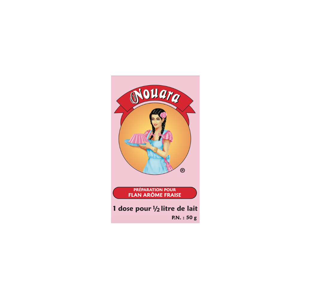 Nouara Flan Fraise 50g