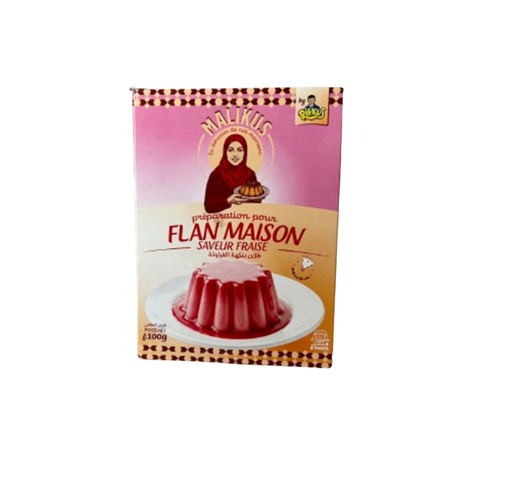 Flan Maison -Malikus by Rifkus- saveur fraise – 100g