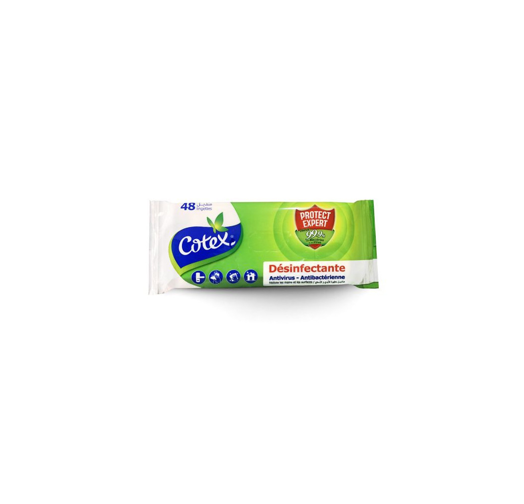 Cotex Lingettes Désinfectante 48 lingettes