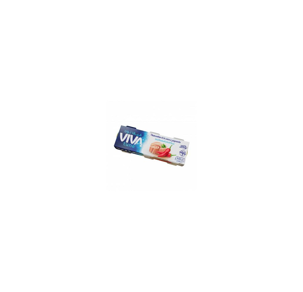Viva Tuna - Thon entier á la sauce piquante - 3 boites (65g) 