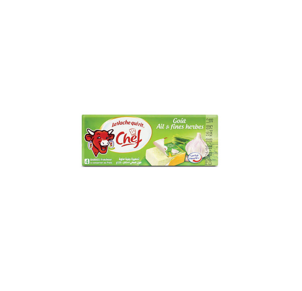 La vache qui rit - Fromage Chef Ail & Fines herbes - 04 barres