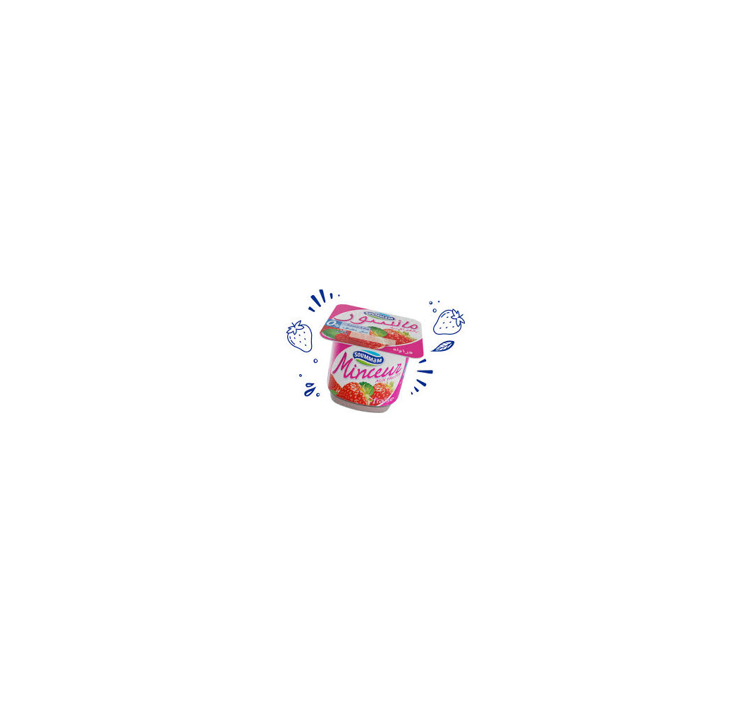 Soummam - Yaourt Minceur á la fraise - 100g 