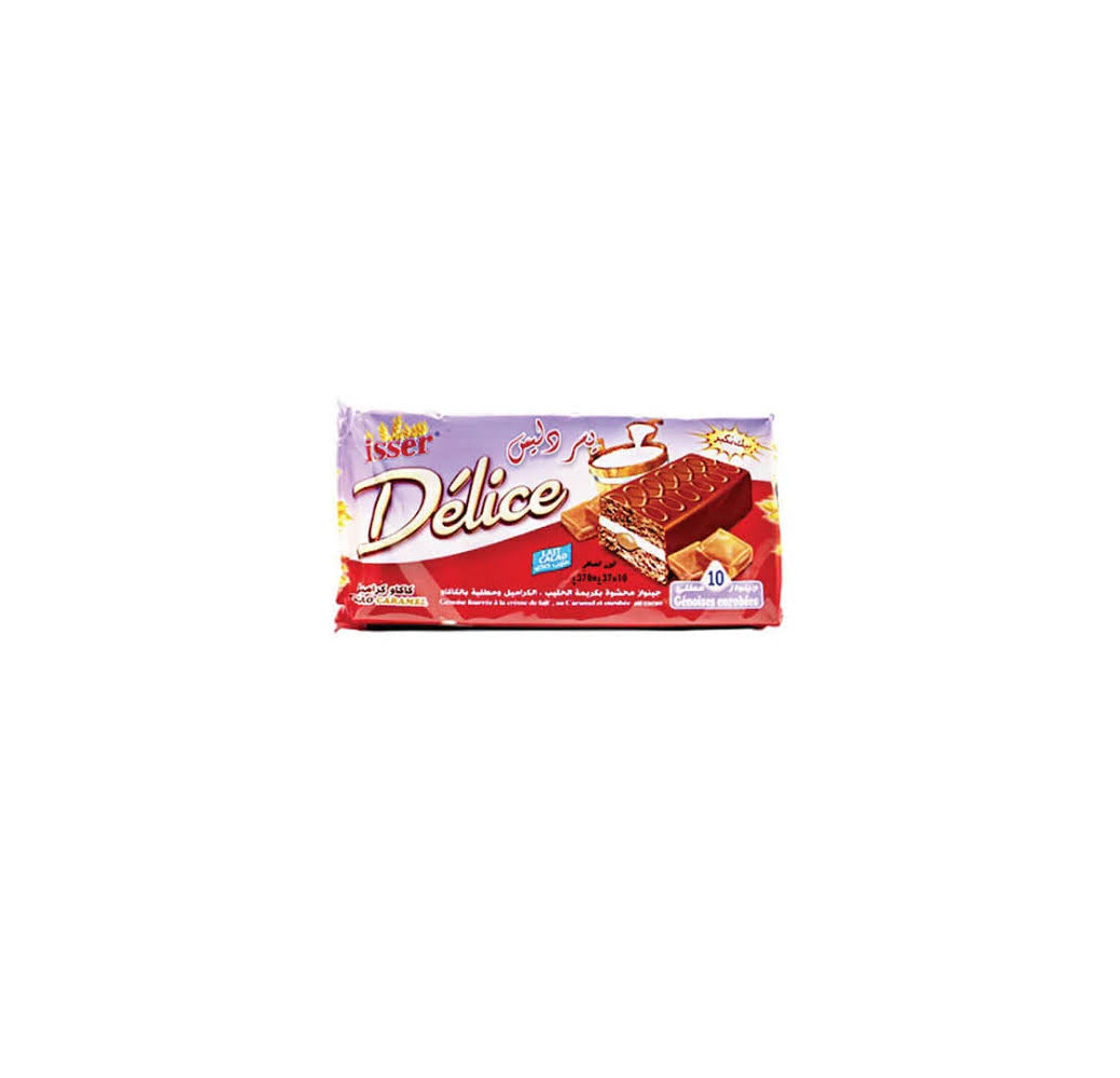Isser Dèlice Gènoise Fourrèe á la crème au lait 10 pièces 370g 