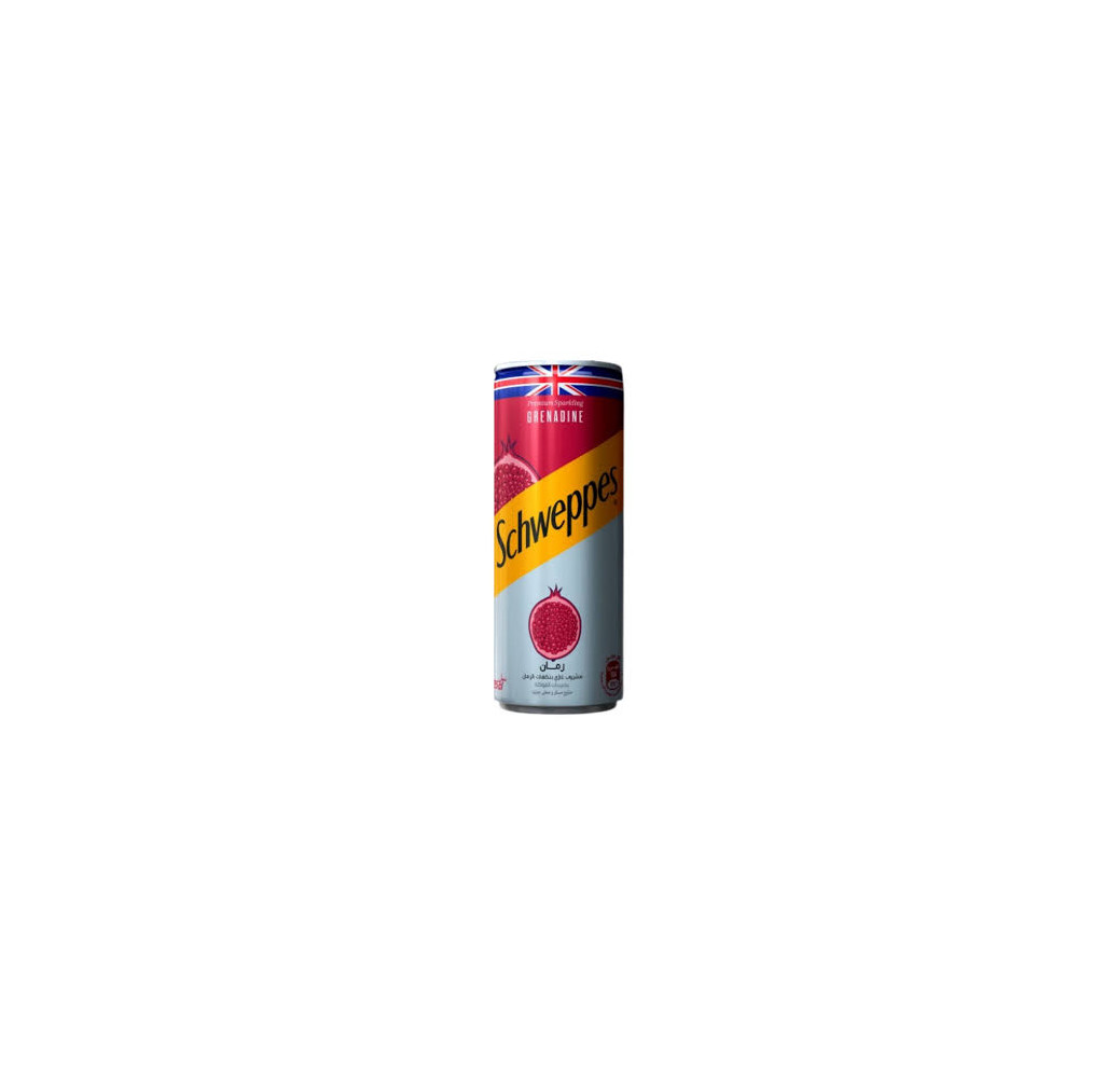 Eau Gazeuse Schweppes Canette Grenadine 25cl 