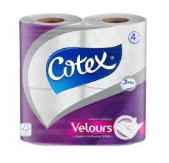 Papier hygiénique Cotex velour – 4 pcs