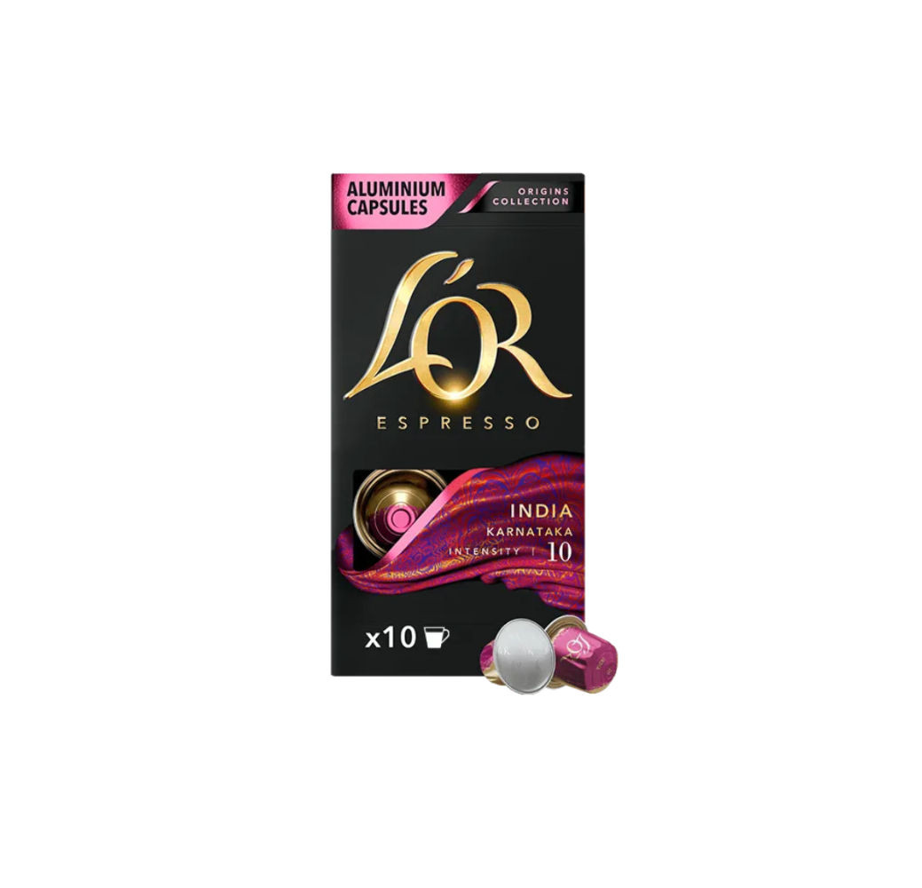 Café L’Or Espresso – India Karnataka – intensité 10 – 10pcs